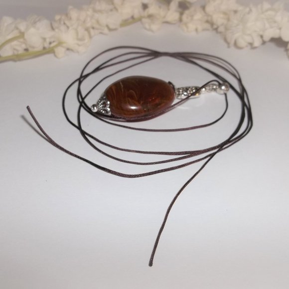 Brown Statement Necklace Set Boho Jewelry Set 6618 - Picture 4 of 8